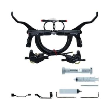 Imagem de Freio Hidráulico De Disco De 4 Pistões ZOOM HB-876E Preto Vermelho 160