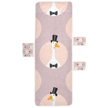 Imagem de Chapéus de gansos elegantes capas de espreguiçadeira cor de poltrona toalha de cadeira toalha de praia de piscina com bolsos gramado espreguiçadeira de piscina 85 x 76 centímetros