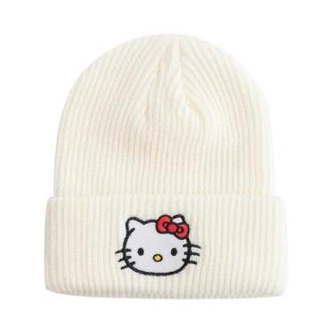 Imagem de Gorro De Inverno Tricotado Feminino Com Estampa Da Hello Kitty, Cinnam