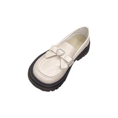 Imagem de Mocassim feminino sem cadarço casual primavera verão confortável sola grossa, Bege, 34