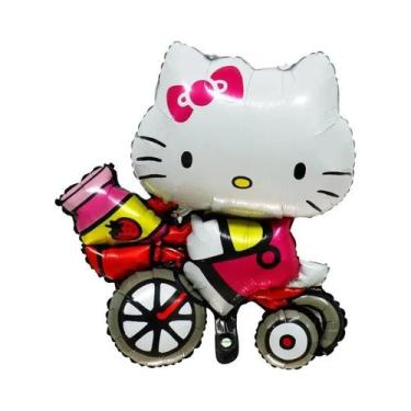 Imagem de Balões De Folha Hello Kitty Pacote Com 5 Decoração De Festa De Anivers