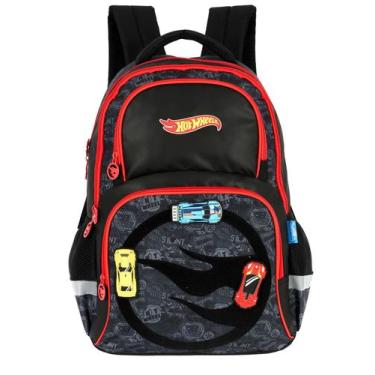 Imagem de Mochila Costas Escolar Hot Wheels Oficial MS49981 - Luxcel, preto