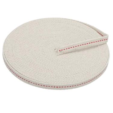 Imagem de PATIKIL Pavio plano 100% algodão, 100 cm de largura, pavio de óleo com ponto vermelho para lâmpada de querosene queimador de óleo