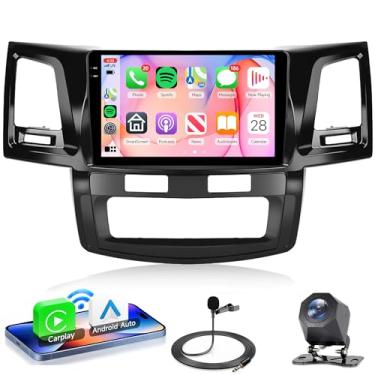 Imagem de Rádio estéreo automotivo 4 núcleos 4G + 64G Android 15 para Toyota HILUX Fortuner 2005-2014, Rimoody Wireless Carplay Andorid link de espelho automático 23 cm INCELL tela GPS WiFi Bluetooth 5.0 FM/RDS