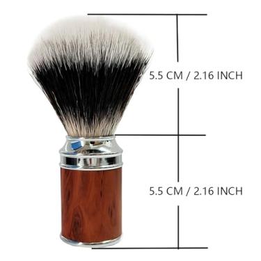 Imagem de Yinhing Escova de Barbear para Homens, Barbeiro Profissional, Salão de Beleza, Limpeza de Pelos Faciais, Aparelho de Barbear, Cabo Ergonômico Macio e, Vermelho 3,5x3,5x11cm
