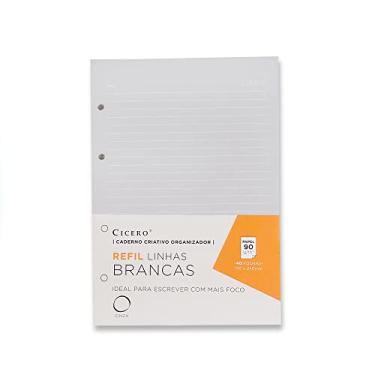 Imagem de Cicero Refil Caderno Criativo Argolado 40FLS Offset Cinza 90g Linhas Brancas 17x24, 8507