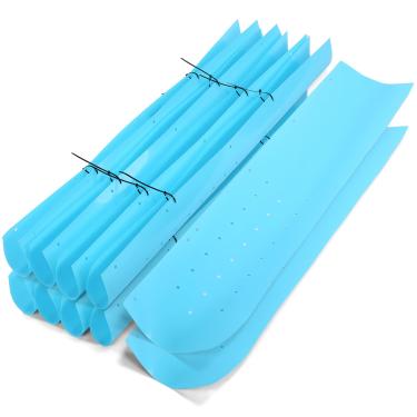 Imagem de Pushglossy Pacote com 10 protetores de mudas de tubo de cultivo de árvores de 152 cm, protetor de cultivo de árvore com fenda azul com fecho de correr, protetor de plantas pequenas, abrigo de plantas