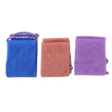 Imagem de ZJchao Pano Esfoliante, Purificador Corporal de Nylon, Esponja de Rede Esfoliante Africana Com Alças, Pano Longo para Limpeza Profunda, Purificador Traseiro para Banho (3 unidades)