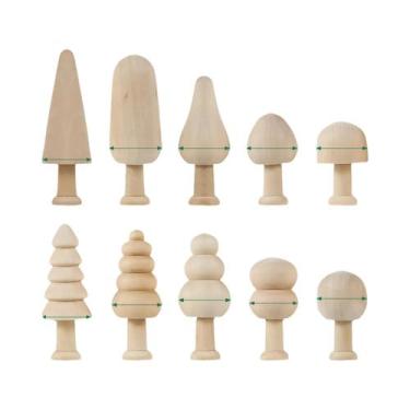 Imagem de Árvores De Natal De Madeira Não Acabadas Para Pintura DIY, 30-40 Peças