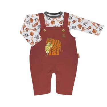 Imagem de Conjunto Body Manga Longa e Jardineira Longa, diversas estampas - 2 Pe