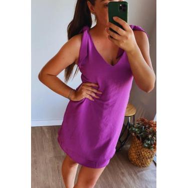 Imagem de Vestido Crepe Eva Lamour, M, Roxo, Lavanda