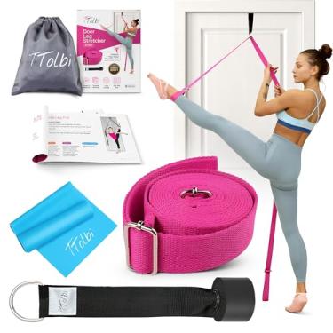 Imagem de Alça de alongamento com âncora de porta e faixa de resistência – Alongador de perna para melhorar a flexibilidade e divisões – ideal para balé, dança, torcida, ioga e ginástica – Equipamento de