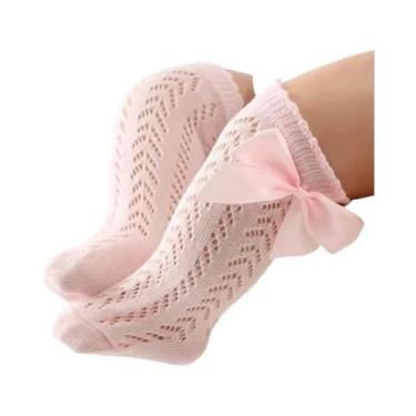 Imagem de Meias De Verão Para Bebês Meninas, Meias Até O Joelho, Macias, De Algo