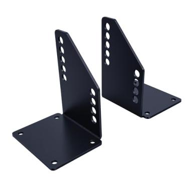 Imagem de OMMUU Suportes de elevação de escada flutuantes faça-você-mesmo, suporte vertical para placas verticais tipo parafuso, suporte de metal resistente para escadas de madeira de longarina mono (sem