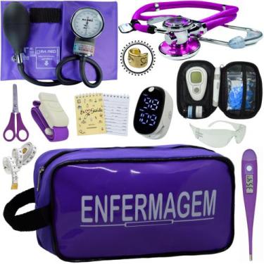 Imagem de Kit Enfermagem Aparelho Pressão Esteto Frete Grátis Promocao - Love Sa