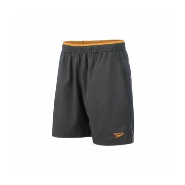 Imagem de Bermuda Masculina, Speedo, Agile, Tecido Stretch com Recortes em Mesh, tamanho M - Cinza/Laranja
