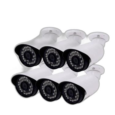 Imagem de Kit 6 Câmeras Ahd 2Mp-3.6Mm Uso Int/Ext +Conectores Bnc E P4