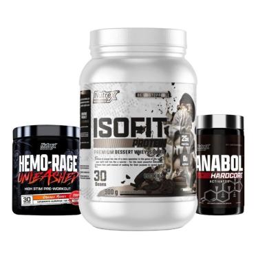 Imagem de Kit ISOFIT Whey 900g + HemoRage 180g + Anabol 60 Caps Nutrex-Unissex