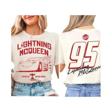 Imagem de Camiseta De Moletom Lightning McQueen Piston Cup Champion Disney Pixar