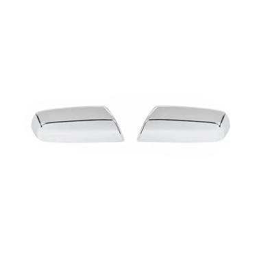 Imagem de Adesivo de carro retrovisor lateral espelho capa asa tampa exterior porta caso guarnição prata compatível com chevrolet silverado 1500 gmc sierra 2014-2018(Silver)