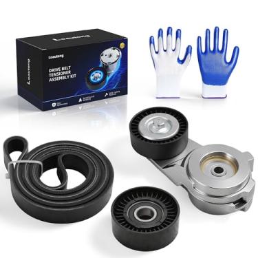 Imagem de Loautong Kit de polia tensora de correia serpentina para Chrysler Town & Country/Sebring/Pacifica, para Dodge Avenger/Journey/Grand Caravan, para VW Routan, V6 3.5/4.0L, 38417, 38018, 89605, 38148