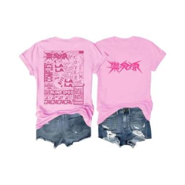 Imagem de Camiseta Stray Kids Rock Star Kpop De Manga Curta Com Estampa De Eleme