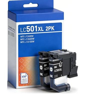 Imagem de LC501XL LC501 501 MFC-J1010DW Cartuchos de tinta para impressora Brother LC501 cartuchos de tinta funcionam com impressora Brother MFC-J1260DW MFC-J1360DW MFC-J1410DW