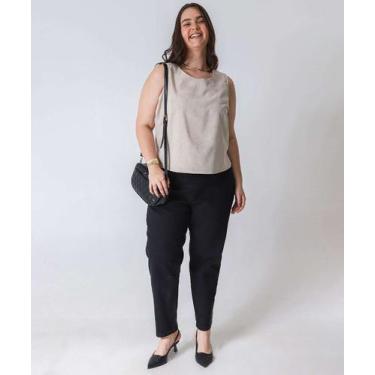 Imagem de Calça Plus Size Feminina Jeans Skinny Preto-66057 - Ecxo Jeans, 52, Pr