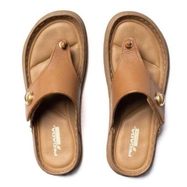 Imagem de Chinelo Feminino Pegada Grace Couro Levitech Caramelo-Feminino