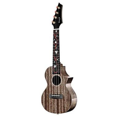 Imagem de Lss9azznmm Ukulele Tenor Ukulele de madeira com lições online alça afinador de cordas Fingershaker Gig Bag Capo palhetas pano de polimento