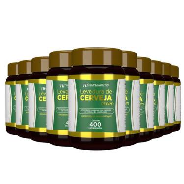 Imagem de 10x levedura de cerveja green hf suplementos 400 comp - HF Suplements