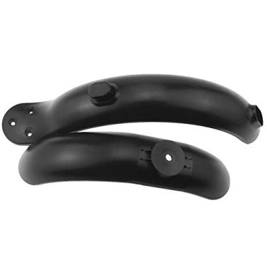 Imagem de Conjunto de protetores de lama de scooter Premium ABS PC pára-lamas traseiros dianteiros duráveis ​​substituição à prova de respingos para peças de scooter elétrica acessórios (Preta)
