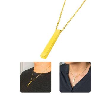 Imagem de Cordão Colar Corrente 50Cm Curto Feminino Masculino Pingente