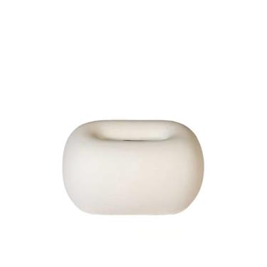 Imagem de Caixa de lenços de cerâmica simples moderna ornamentos de mesa sala de estar mesa de jantar guardanapo dispensador facial mesa (branco)