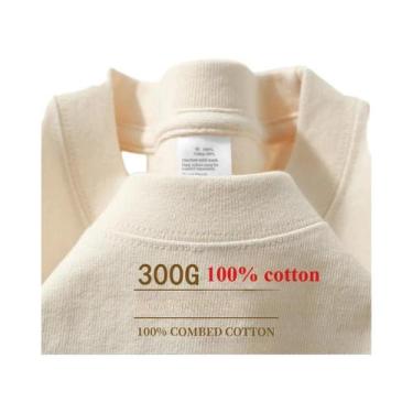Imagem de Camiseta Masculina Oversized De Algodão Para O Verão 300gms De Alta Re