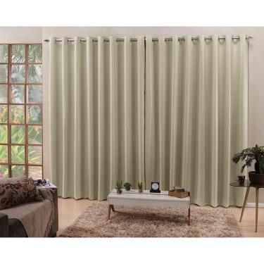 Imagem de Cortina Areia 3,00X2,50 Blackout Tecido Corta Luz 100%