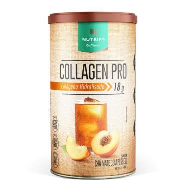 Imagem de Nutrify Colágeno Hidrolisado Collagen Pro 450g, Chá Mate com Pêssego