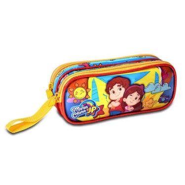Imagem de Estojo Duplo Amplo Maria Clara E JP Escolar Com Alça, Vermelho