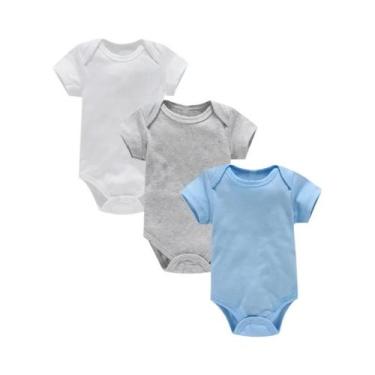 Imagem de Conjunto De 3 Peças De Macacão Para Bebê Menino E Menina, Verão, Algod