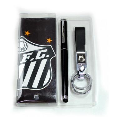 Imagem de Jogo Caneta Touchscreen De Metal Com Chaveiro Santos