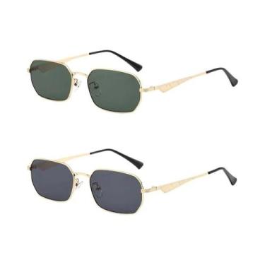 Imagem de Óculos De Sol Unissex De Metal Quadrados UV400 Para Ciclismo Ao Ar Liv