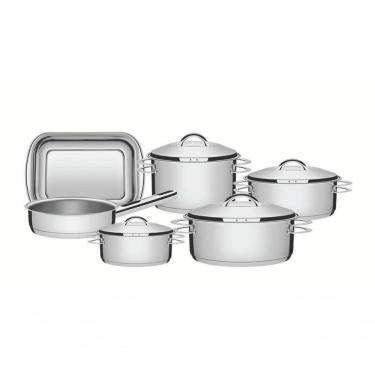 Imagem de Jogo De Panelas Tramontina Solar Com Assadeira Em Inox 6 Peças