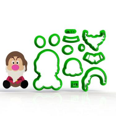 Imagem de Cortador Branca de Neve Anão Zangado Modular Tamanho 6cm
