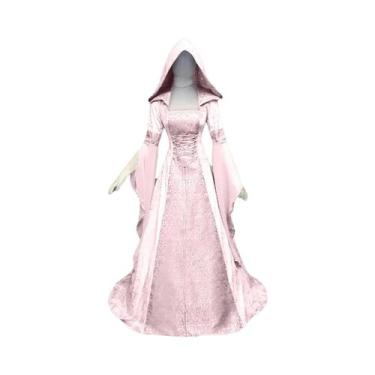 Imagem de Vestido De Bruxa Deluxe Com Capuz Para Mulheres, Fantasia Medieval Ren