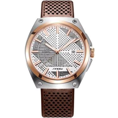 Imagem de Relógio De Pulso Masculino Mecânico Esportivo Automático á Prova D'água Dourado