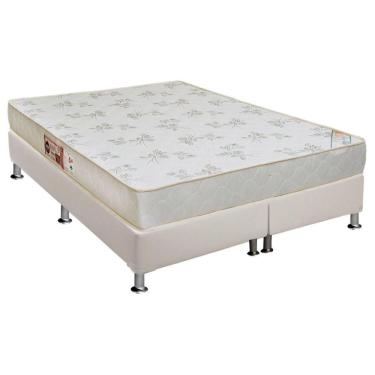 Imagem de Cama Box King: Colchão Espuma D33 Castor Sleep Max Relax + Base Crc Courano White(193X203)