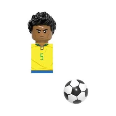 Imagem de Mini Blocos De Montar De Ação Messi Ronaldo Neymar Lewandowski - Brinq