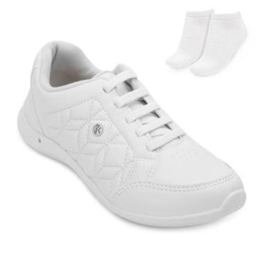 Imagem de Tênis Kolosh Casual e Meia KL24-C3185, 38, Branco