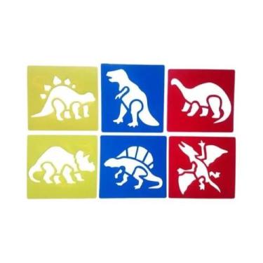 Imagem de Estênceis De Desenho Artístico DIY Para Crianças, 6 Peças, Réguas De P