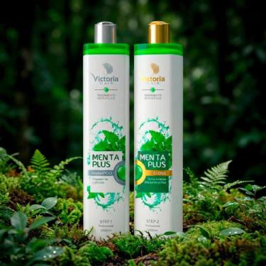 Imagem de Kit SemiDefinitiva Menta Plus Victoria Hair Cosméticos Profissional 1L